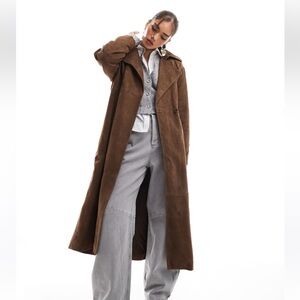 ASOS Design Premium Suede Trench Coat | NWT